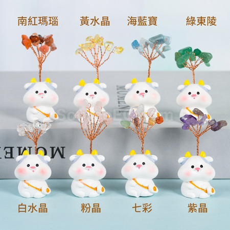 禮品訂造十二生肖底座水晶樹紀念品