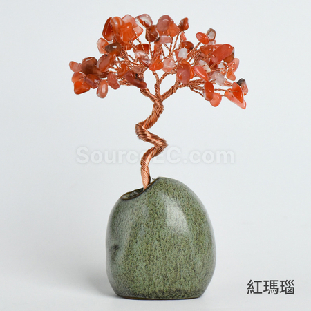 禮品訂造禪意盆景水晶樹紀念品