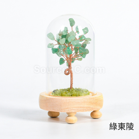 禮品訂造玻璃罩水晶樹紀念品