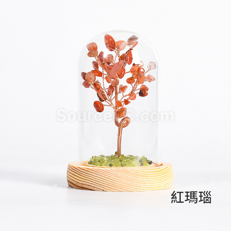 禮品訂造玻璃罩水晶樹紀念品