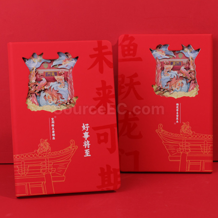 禮品訂造客製化創意3D立體鏤空紙雕記事本紀念品