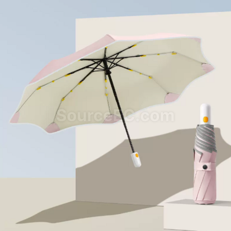 禮品訂造圓角全自動摺疊雨傘紀念品