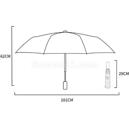 禮品訂造圓角全自動摺疊雨傘紀念品