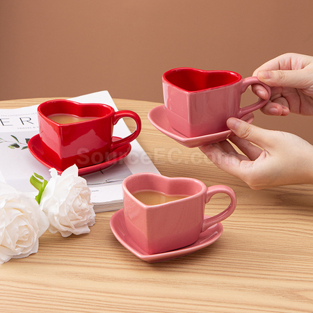 禮品訂造陶瓷咖啡杯碟套裝紀念品