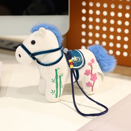 禮品訂造小馬掛件吉祥毛絨馬仔紀念品