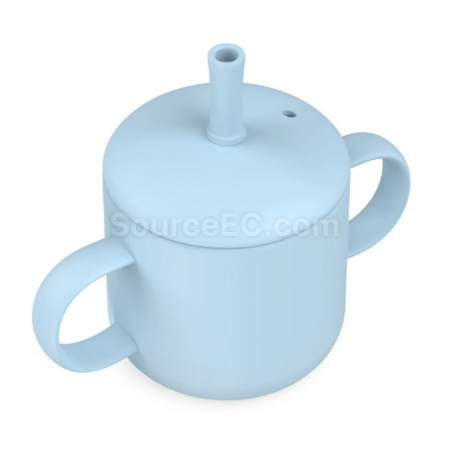 禮品訂造吸管杯帶蓋防燙加厚矽膠杯紀念品
