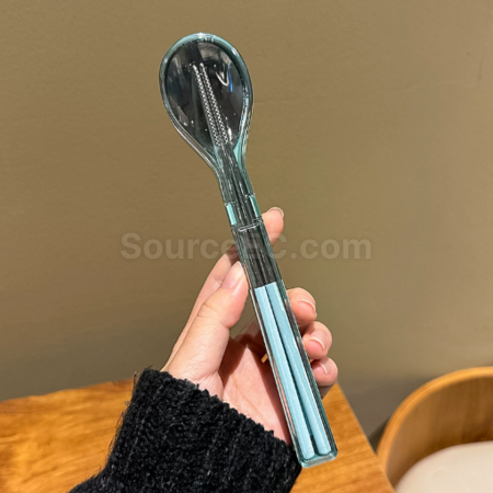 禮品訂造不鏽鋼筷子勺子套裝便攜餐具紀念品