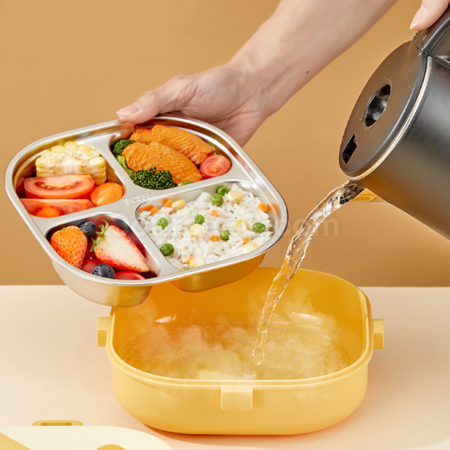 禮品訂造304方形保溫分格餐盒紀念品