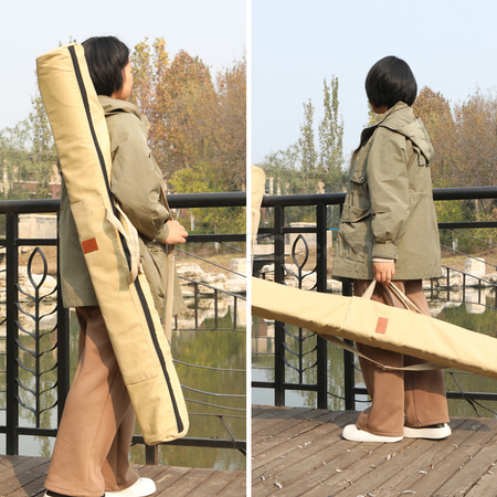禮品訂造拉鏈帆布魚竿袋紀念品