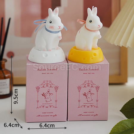禮品訂造月球兔子香熏蠟燭紀念品