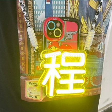 手機背夾背帶斜背LED應援燈牌