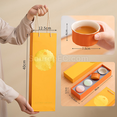 禮品訂造月餅造型茶杯組紀念品