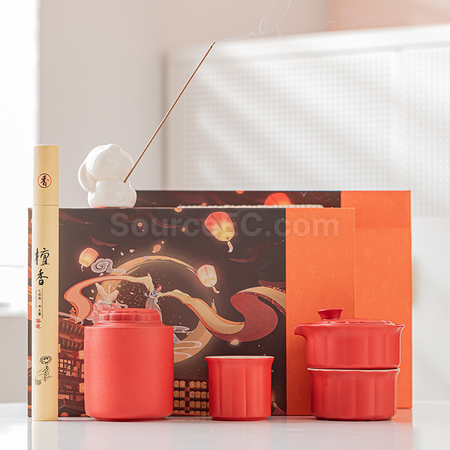禮品訂造好月圓茶具套裝紀念品