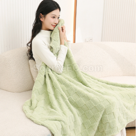 禮品訂造按扣披肩連帽毛毯紀念品