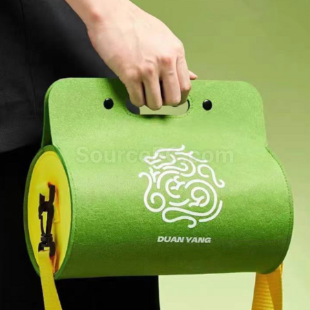 禮品訂造圓筒手提毛氈包紀念品