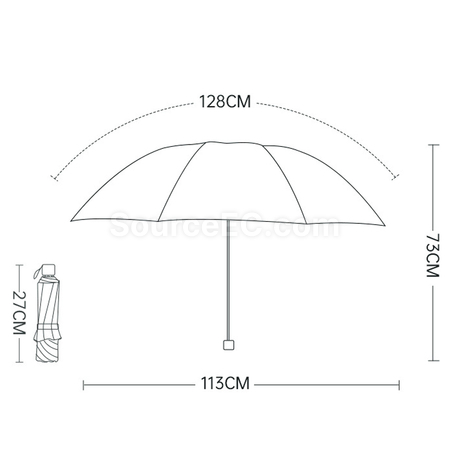 禮品訂造天堂三摺包邊10骨廣告雨傘紀念品