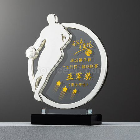 禮品訂造籃球水晶獎座紀念品