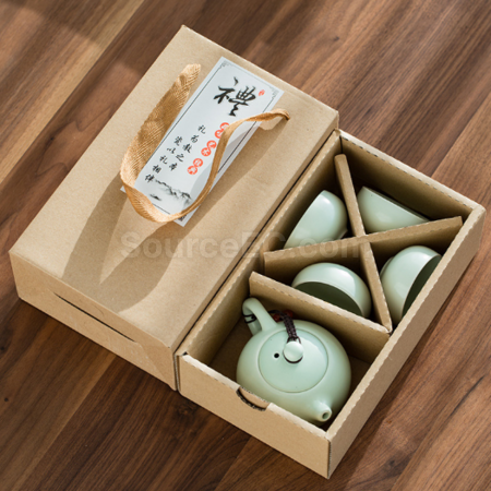 禮品訂造便攜旅行陶瓷茶具套裝紀念品