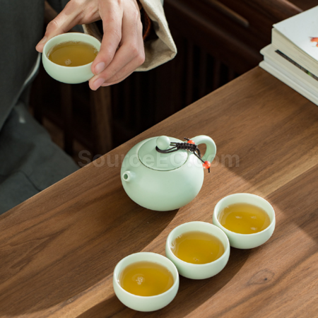禮品訂造便攜旅行陶瓷茶具套裝紀念品