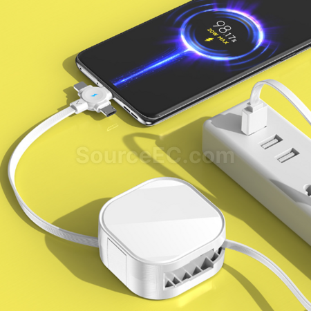 禮品訂造伸縮收納支架三合一數據線紀念品