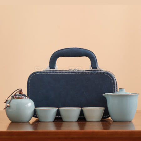 禮品訂造汝窯旅行茶具套裝紀念品