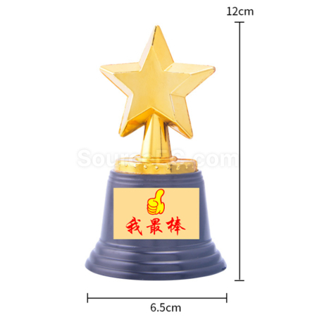 禮品訂造塑料星星獎座紀念品