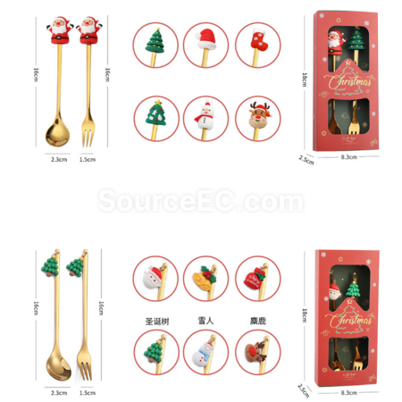 禮品訂造聖誕節餐具套裝紀念品