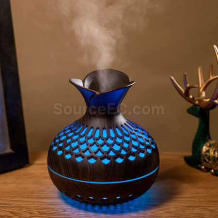 禮品訂造創意木紋花瓶加濕器紀念品