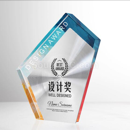 禮品訂造實木金屬獎座紀念品