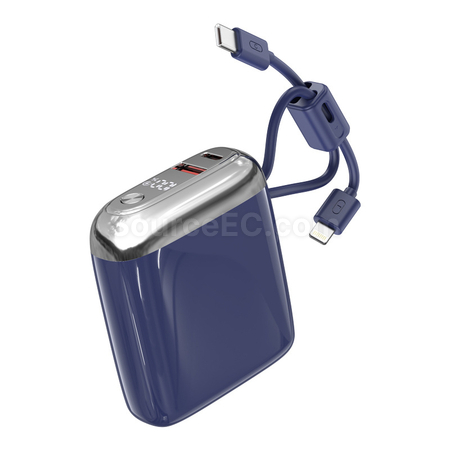 禮品訂造3C認證自帶線移動電源紀念品