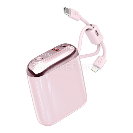 禮品訂造3C認證自帶線移動電源紀念品