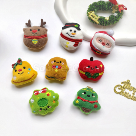 禮品訂造聖誕毛絨胸針/掛件紀念品