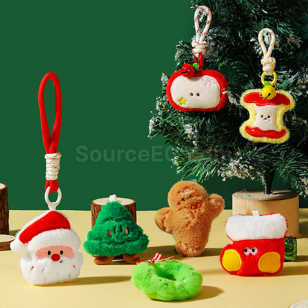 禮品訂造聖誕毛絨胸針/掛件紀念品