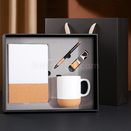 禮品訂造陶瓷杯筆記本禮盒套裝紀念品