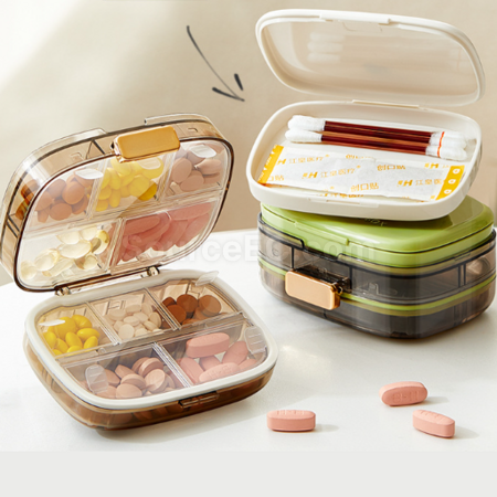 禮品訂造便攜式十格分裝藥盒紀念品