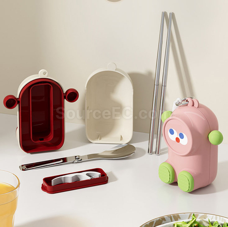 禮品訂造卡通便攜餐具套裝紀念品