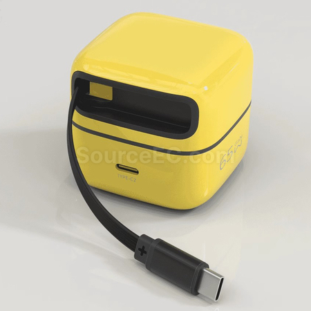 禮品訂造65w氮化鎵伸縮線桌面充電頭紀念品