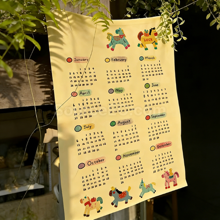 禮品訂造掛墻月曆/日曆掛布可訂製紀念品