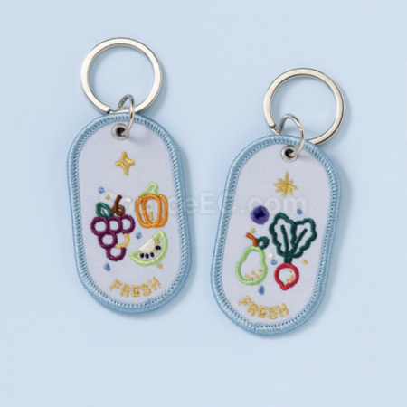 訂製全刺繡異型鎖匙扣掛件