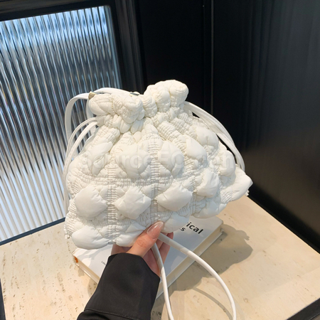 禮品訂造菱格抽繩束口雲朵包紀念品