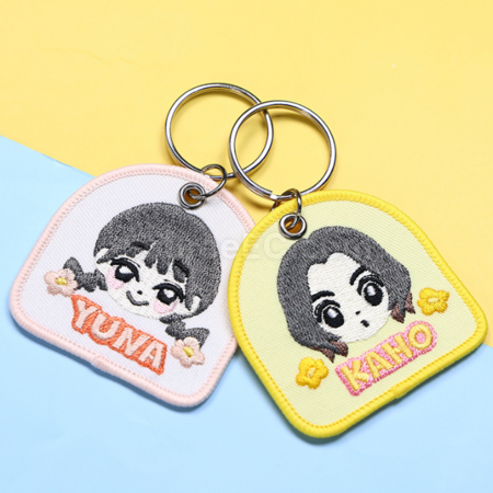 禮品訂造訂製全刺繡異型鎖匙扣掛件紀念品