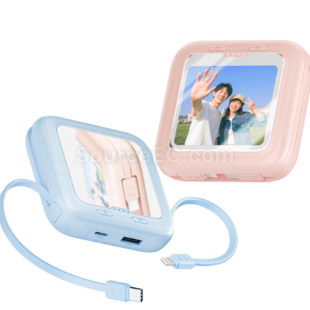 禮品訂造3C認證發光化妝鏡行動電源紀念品