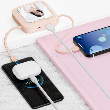 禮品訂造3C認證發光化妝鏡行動電源紀念品