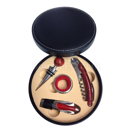 禮品訂造紅酒開瓶器四件套紀念品