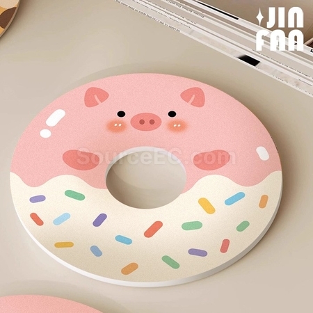 禮品訂造甜甜圈圓形矽藻泥杯墊紀念品