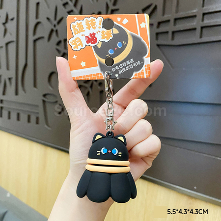 禮品訂造可旋轉羽毛球減壓鑰匙扣紀念品