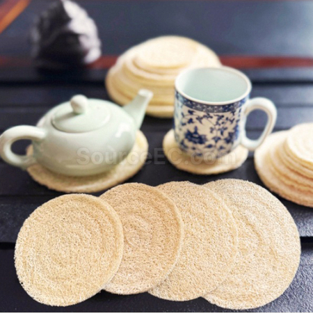 禮品訂造絲瓜絡杯墊紀念品