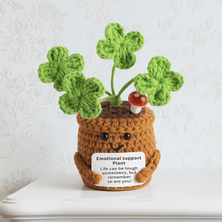 禮品訂造針織花朵植物盆栽紀念品