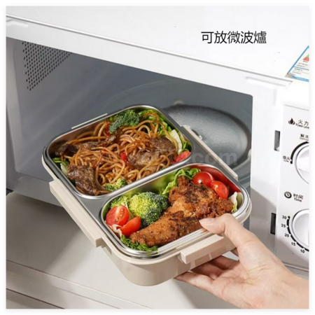 禮品訂造304不鏽鋼分格飯盒(可微波爐）紀念品