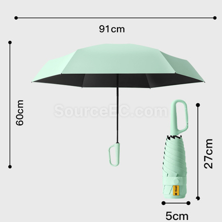 禮品訂造掛鉤五摺雨傘紀念品